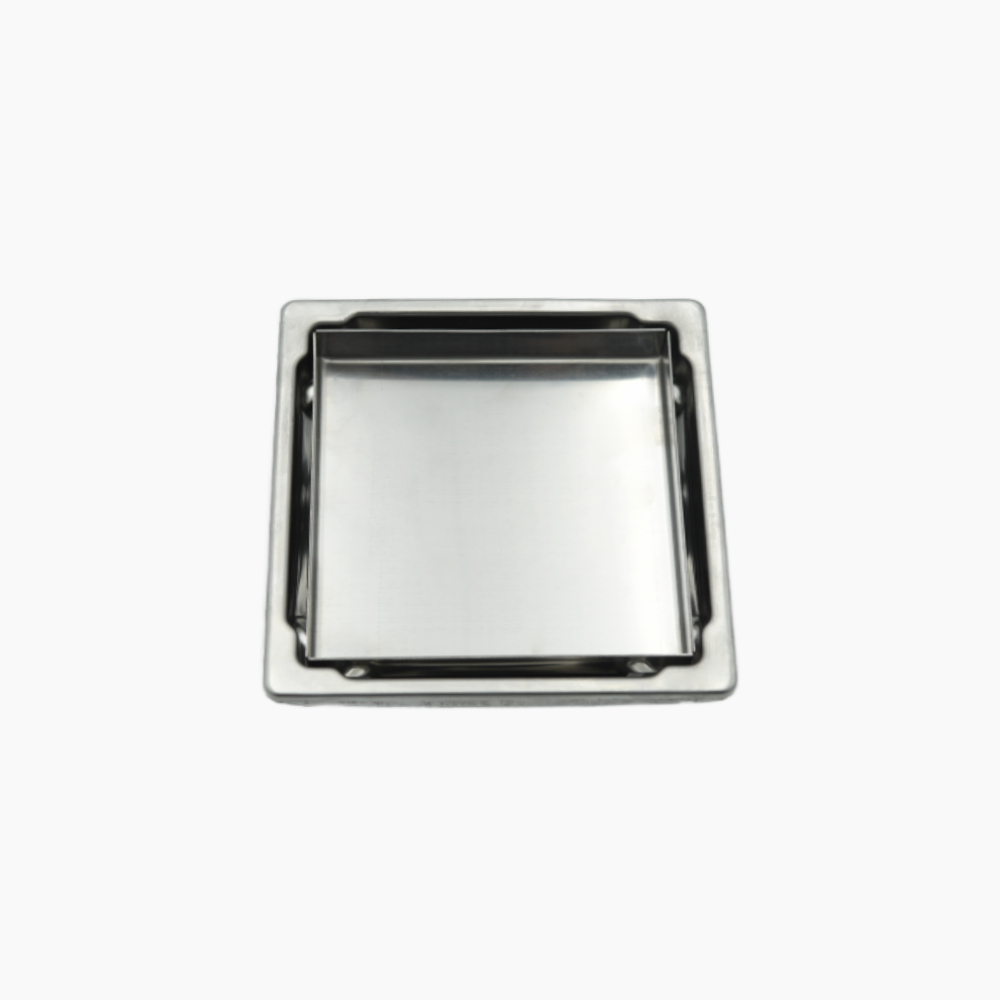 Κανάλι Ντουζιέρας Duscheline Τετράγωνο Santo-S 15x15 mm με έξοδο Φ 50mm  DU-697050 Ιnox