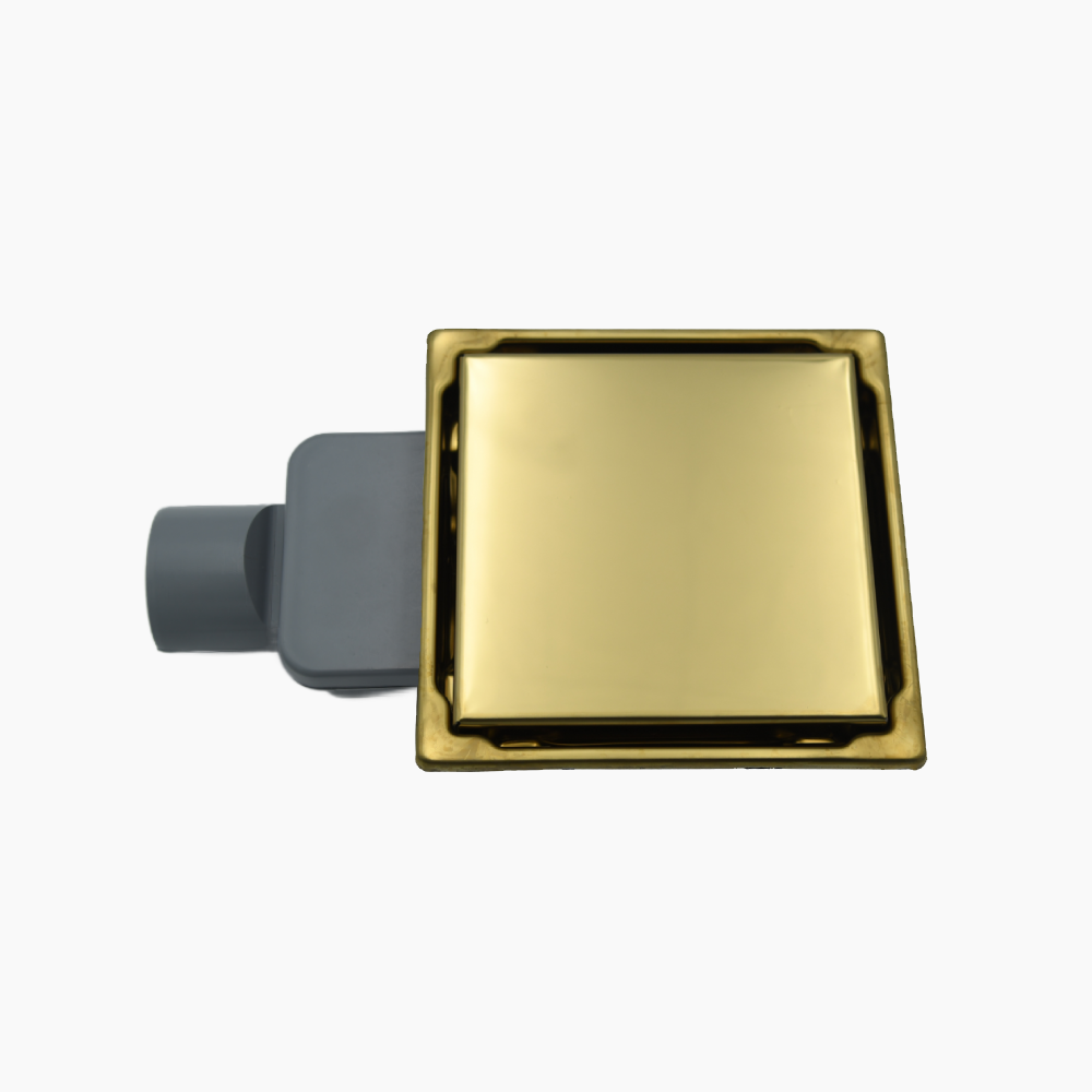 Κανάλι Ντουζιέρας Duscheline Τετράγωνο Santo-S 15x15 mm με έξοδο Φ 50mm  DU-699050 Χρυσό