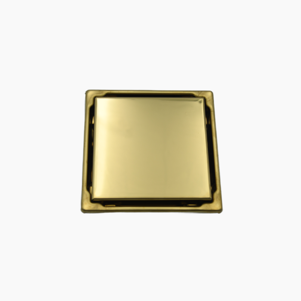 Κανάλι Ντουζιέρας Duscheline Τετράγωνο Santo-S 15x15 mm με έξοδο Φ 50mm  DU-699050 Χρυσό