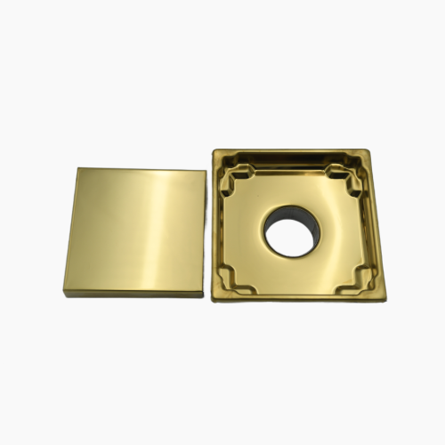 Κανάλι Ντουζιέρας Duscheline Τετράγωνο Santo-S 15x15 mm με έξοδο Φ 50mm  DU-699050 Χρυσό