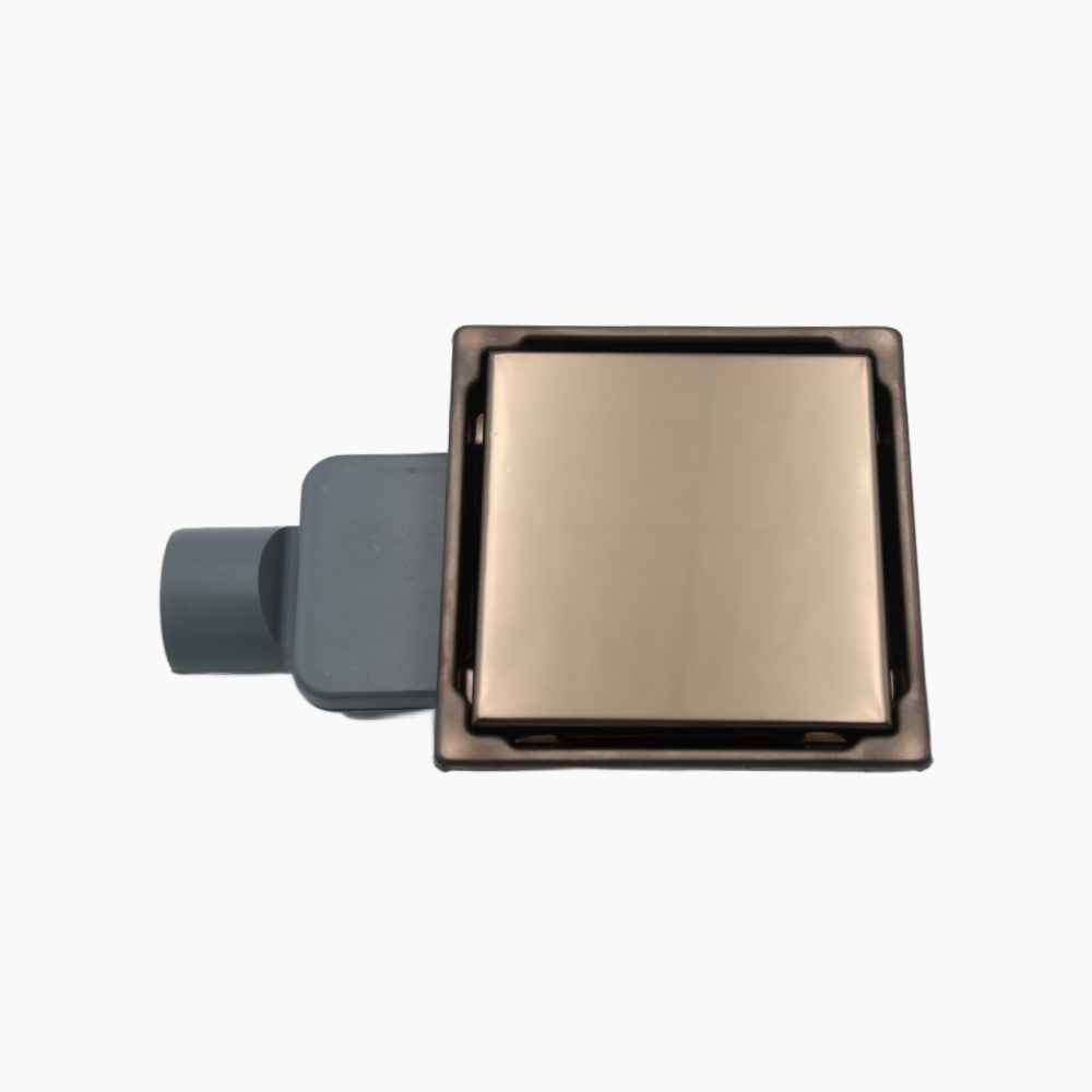 Κανάλι Ντουζιέρας Duscheline Τετράγωνο Santo-S 15x15 mm με έξοδο Φ 50mm  DU-700050 Μπρονζέ