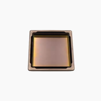 Κανάλι Ντουζιέρας Duscheline Τετράγωνο Santo 15x15 mm με έξοδο Φ 100mm  DU-700100  Μπρονζέ