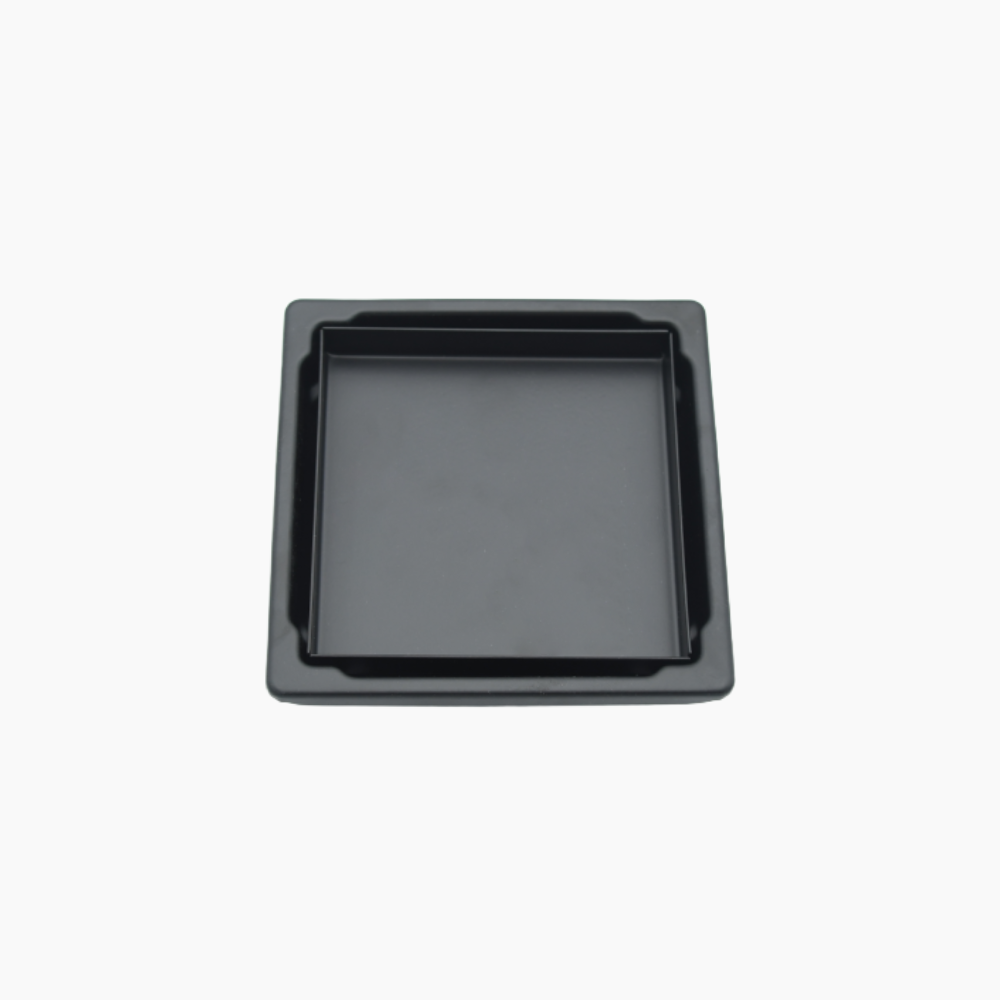 Κανάλι Ντουζιέρας Duscheline Τετράγωνο Santo 15x15 mm με έξοδο Φ 100mm  DU-698100  Μαύρο