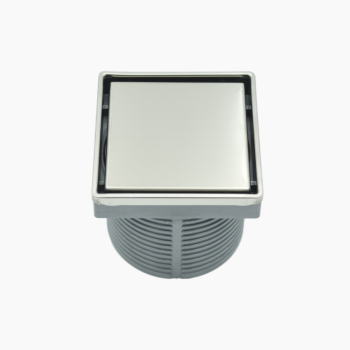 Κανάλι Ντουζιέρας Duscheline Τετράγωνο Milos 10x10 mm με έξοδο Φ 100mm  351210 Ιnox