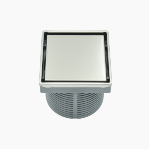 Κανάλι Ντουζιέρας Duscheline Τετράγωνο Milos 10x10 mm με έξοδο Φ 100mm  351210 Ιnox