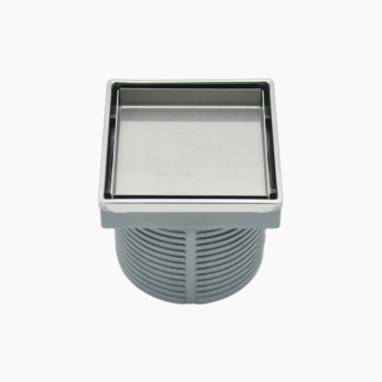 Κανάλι Ντουζιέρας Duscheline Τετράγωνο Milos 10x10 mm με έξοδο Φ 100mm  351210 Ιnox