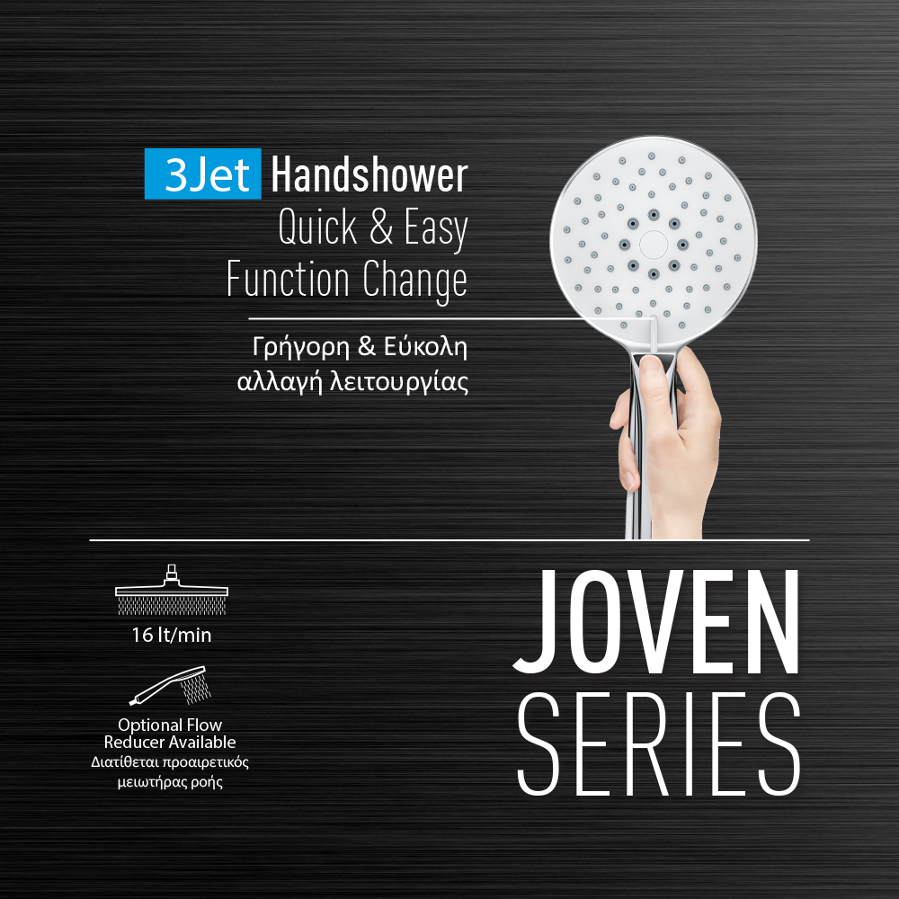 Στήλη Ντους Στρογγυλή Joven Mat Chrome DM-7207 Ματ Χρώμιο