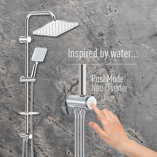 Στήλη Ντους Στρογγυλή Dusho Chrome DM-7055 Χρώμιο