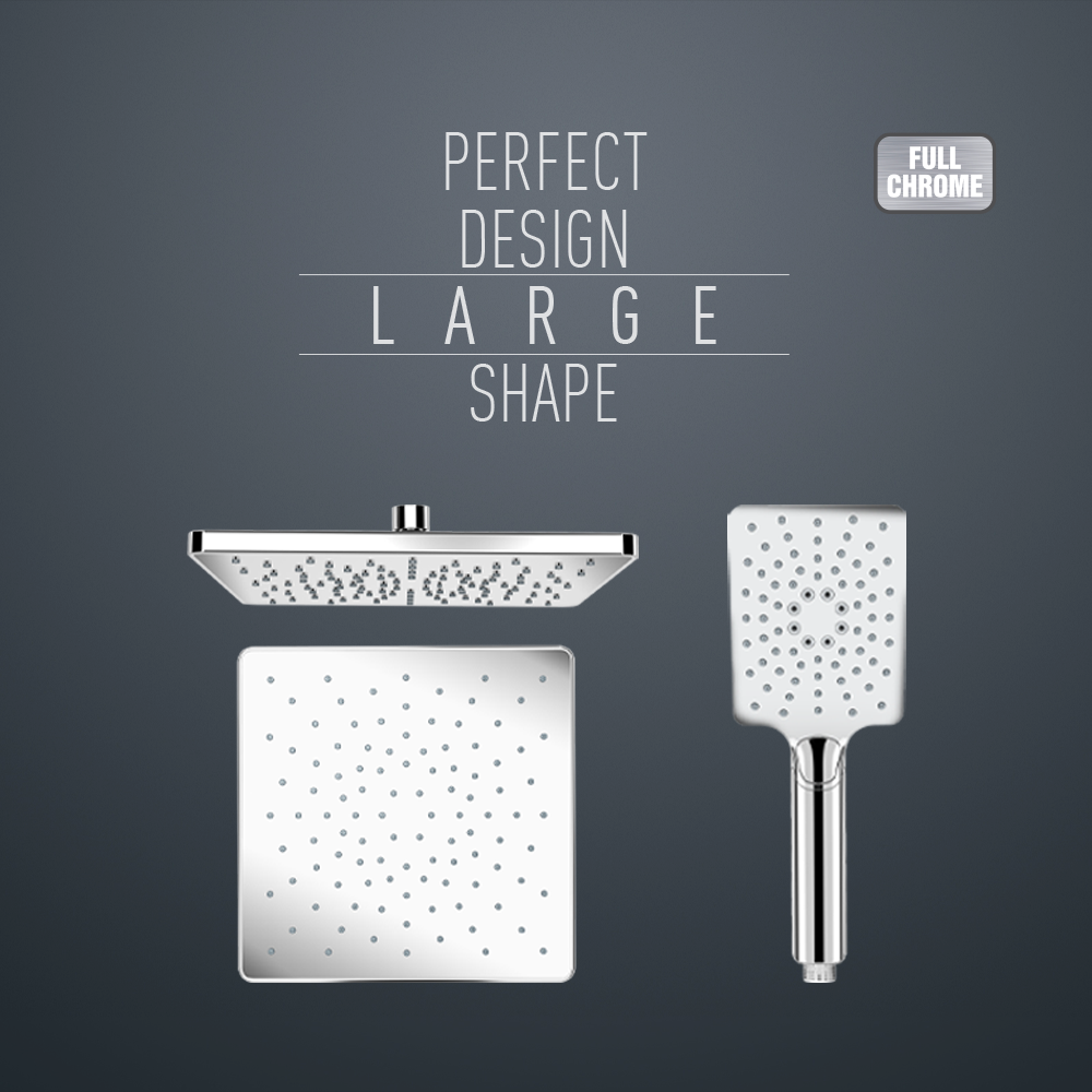 Στήλη Ντους Τετράγωνη Quadro Pera ChromeFull DM-7628  Χρώμιο