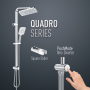 Στήλη Ντους Τετράγωνη Quadro Pera ChromeFull DM-7628  Χρώμιο