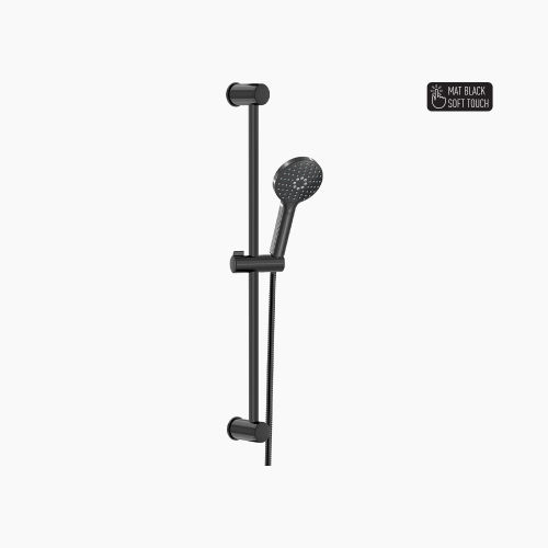 Βέργα Ντους Στρογγυλή Icon Mat Black DM-3771 Ματ Μαύρο