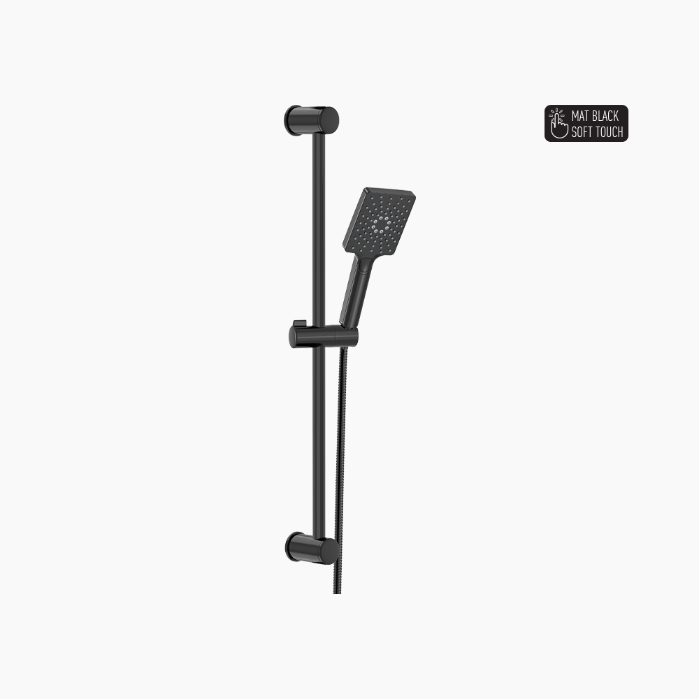 Βέργα Ντους Τετράγωνη Pera Mat Black DM-3780 Ματ Μαύρο