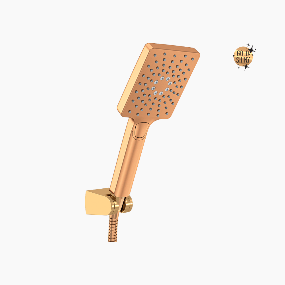 Σετ Εντοιχισμού Τετράγωνη Τριπλής Ροής με Διανομέα Ορειχάλκινο DM-2777 Χρυσό