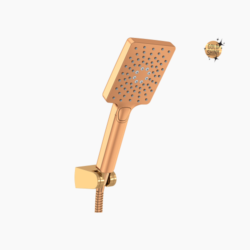 Τηλέφωνο Ντούζ με Σπιράλ Τετράγωνη Pera Imperia Gold DM-4296 Χρυσό