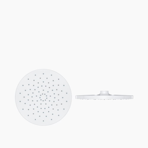 Κώδωνας Ντους Στρόγγυλη Φ 220 mm Duscho White DM-4930  Λευκή