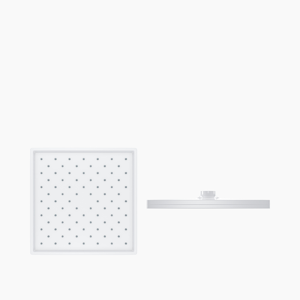 Κώδωνας Ντους Τετράγωνη 220x220 mm  Quart White DM-4954  Λευκή