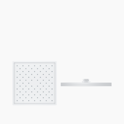 Κώδωνας Ντους Τετράγωνη 220x220 mm  Quart White DM-4954  Λευκή