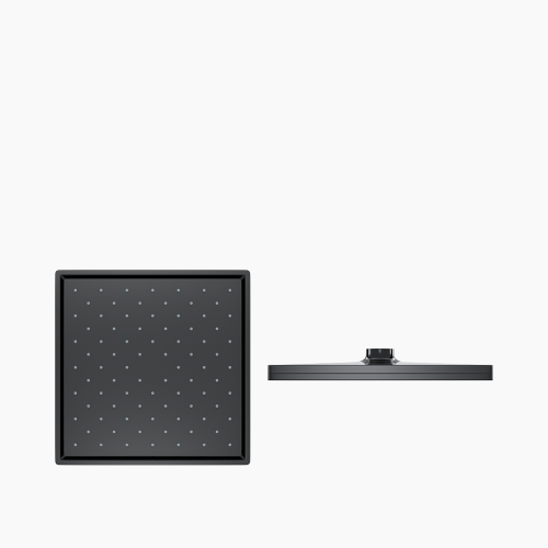 Κώδωνας Ντους Τετράγωνη 220x220 mm  Quart Black DM-4956  Μαύρο