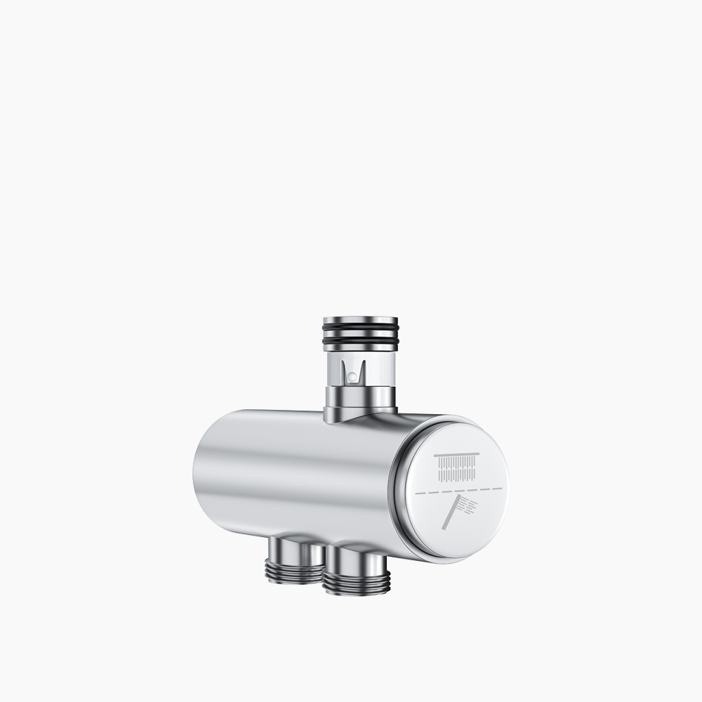 Διανομέας Ντουζ Στρόγγυλο Πατητός Push-Button DM-9309 Ματ Χρώμιο