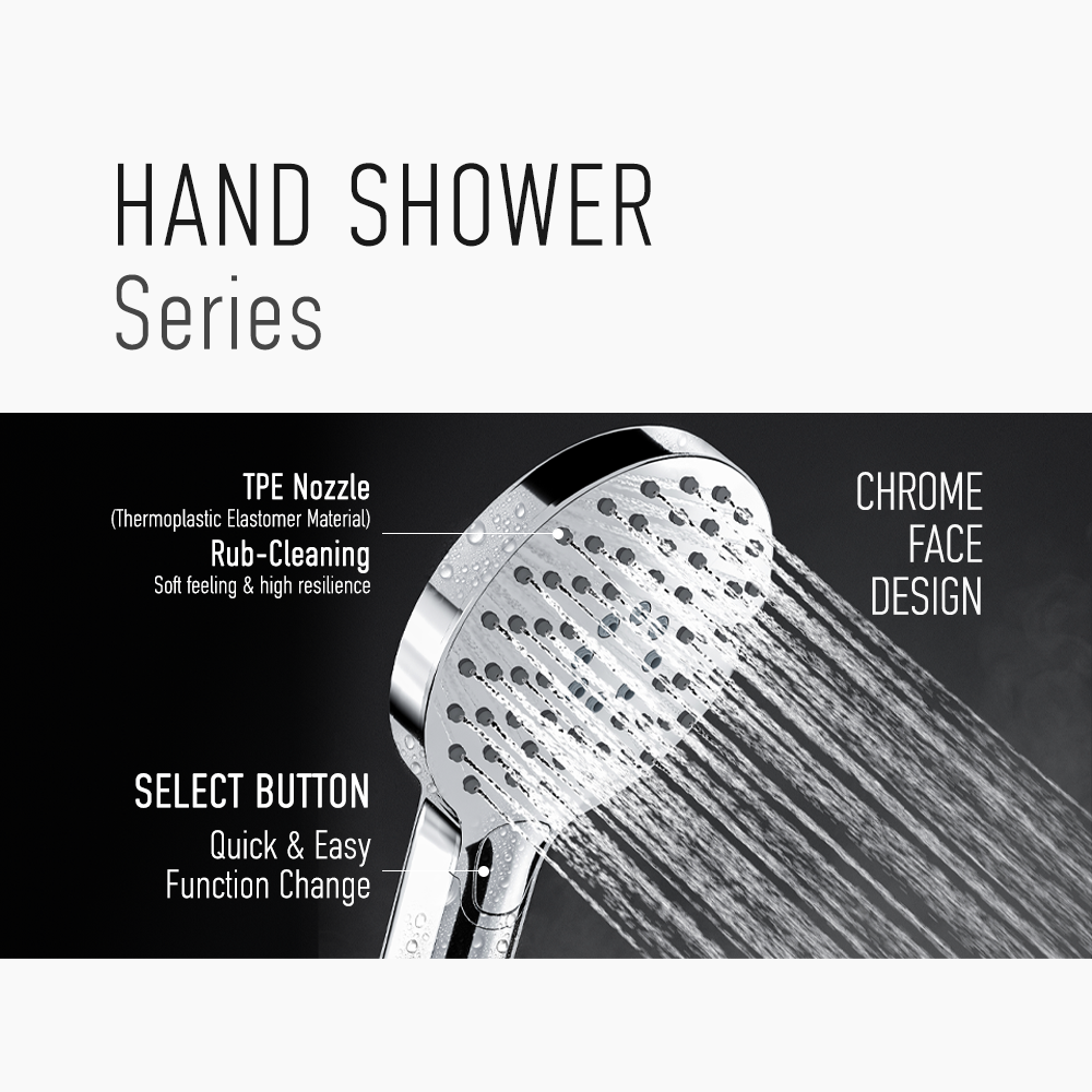 Τηλέφωνο Ντούζ με Σπιράλ Στρόγγυλη Dusco Piano Black DM-4354 Μαύρο