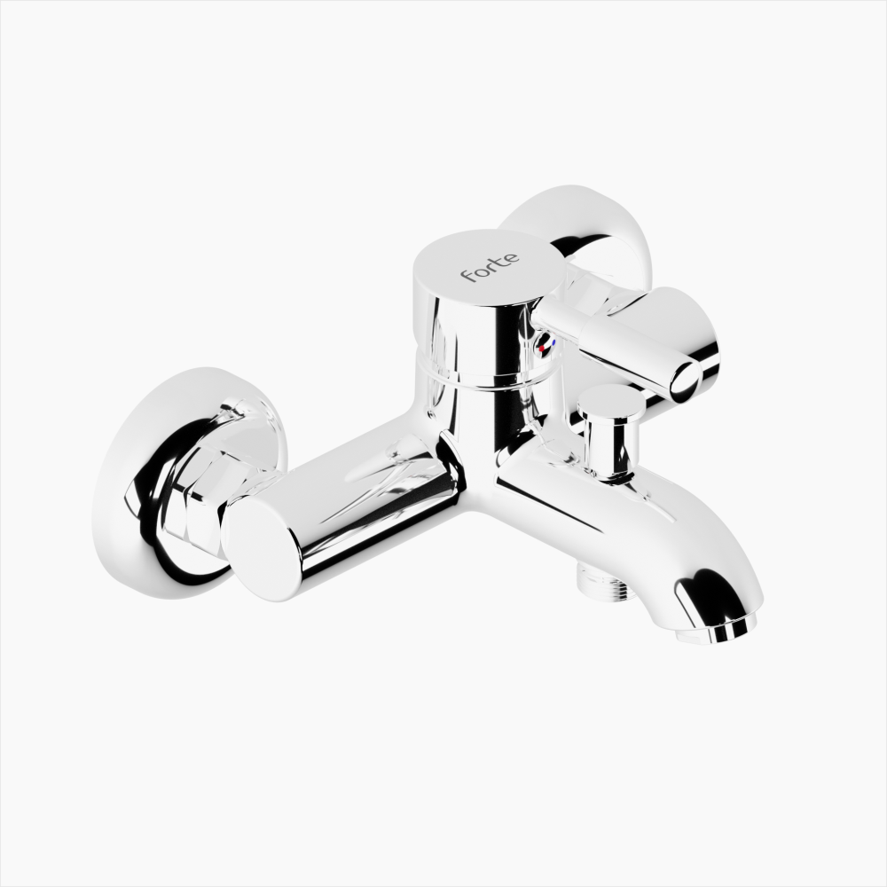 Μπαταρία Λουτρού Ορειχάλκινη Forte  M 1101-CHR Χρώμιο