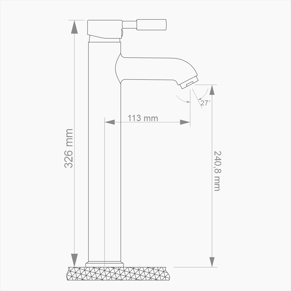 Μπαταρία Νιπτήρα Πάγκου Ορειχάλκινη Forte  M 1122-CHR Χρώμιο