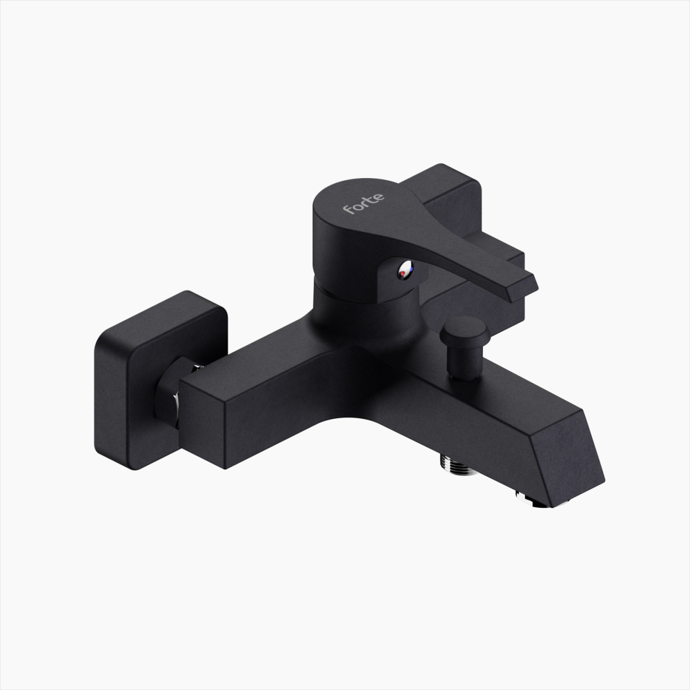 Μπαταρία Λουτρού Ορειχάλκινη Forte  M 1501-BLC Ματ Μαύρο