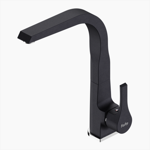 Μπαταρία Κουζίνας Ορειχάλκινη Forte  M 1504-BLC Ματ Μαύρο