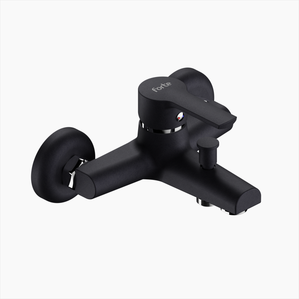 Μπαταρία Λουτρού Ορειχάλκινη Forte  M 1601-BLC Ματ Μαύρο