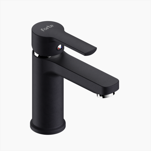 Μπαταρία Νιπτήρα Ορειχάλκινη Forte  M 1602-BLC Ματ Μαύρο