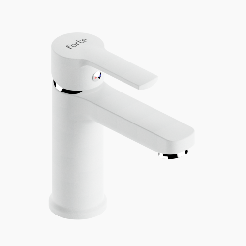 Μπαταρία Νιπτήρα Ορειχάλκινη Forte  M 1602-WHT Ματ Λευκό