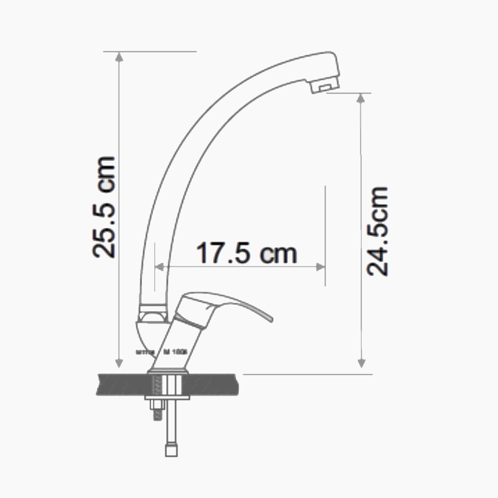 Μπαταρία Κουζίνας Ορειχάλκινη Forte  M 1804-CHR Χρώμιο