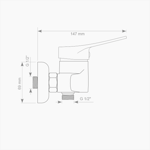 Μπαταρία Ντουζιέρας Ορειχάλκινη Forte  M 1808-CHR Χρώμιο