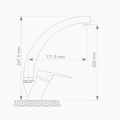 Μπαταρία Κουζίνας Ορειχάλκινη Forte  M 1904-CHR Χρώμιο