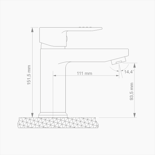 Μπαταρία Νιπτήρα Ορειχάλκινη Forte  M 2302-CHR Χρώμιο