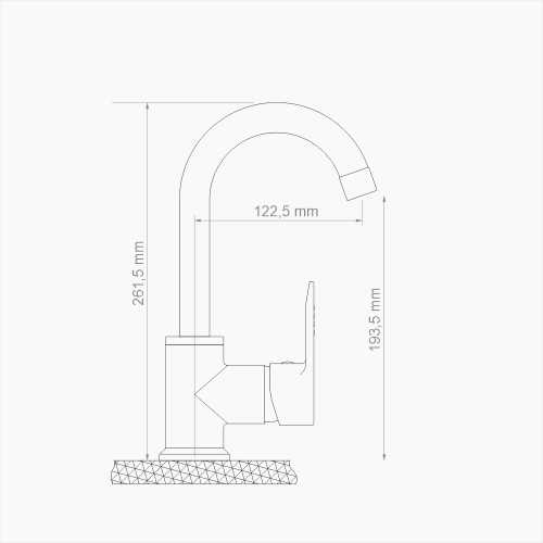Μπαταρία Νιπτήρα Ορειχάλκινη Forte  M 2303-CHR Χρώμιο