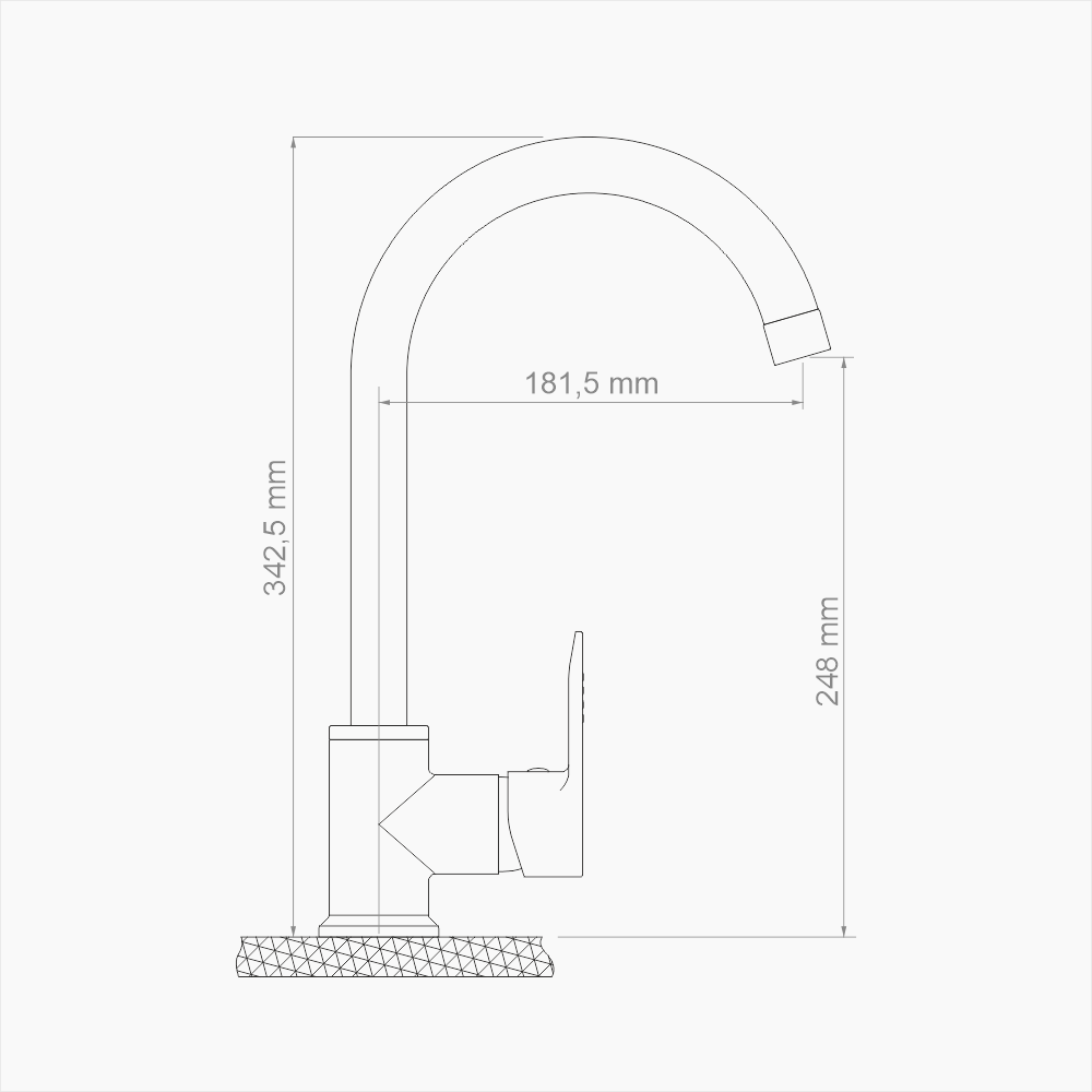 Μπαταρία Κουζίνας Ορειχάλκινη Forte  M 2304-CHR Χρώμιο
