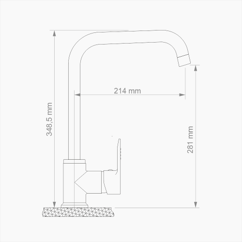 Μπαταρία Κουζίνας Ορειχάλκινη Forte  M 2314-CHR Χρώμιο