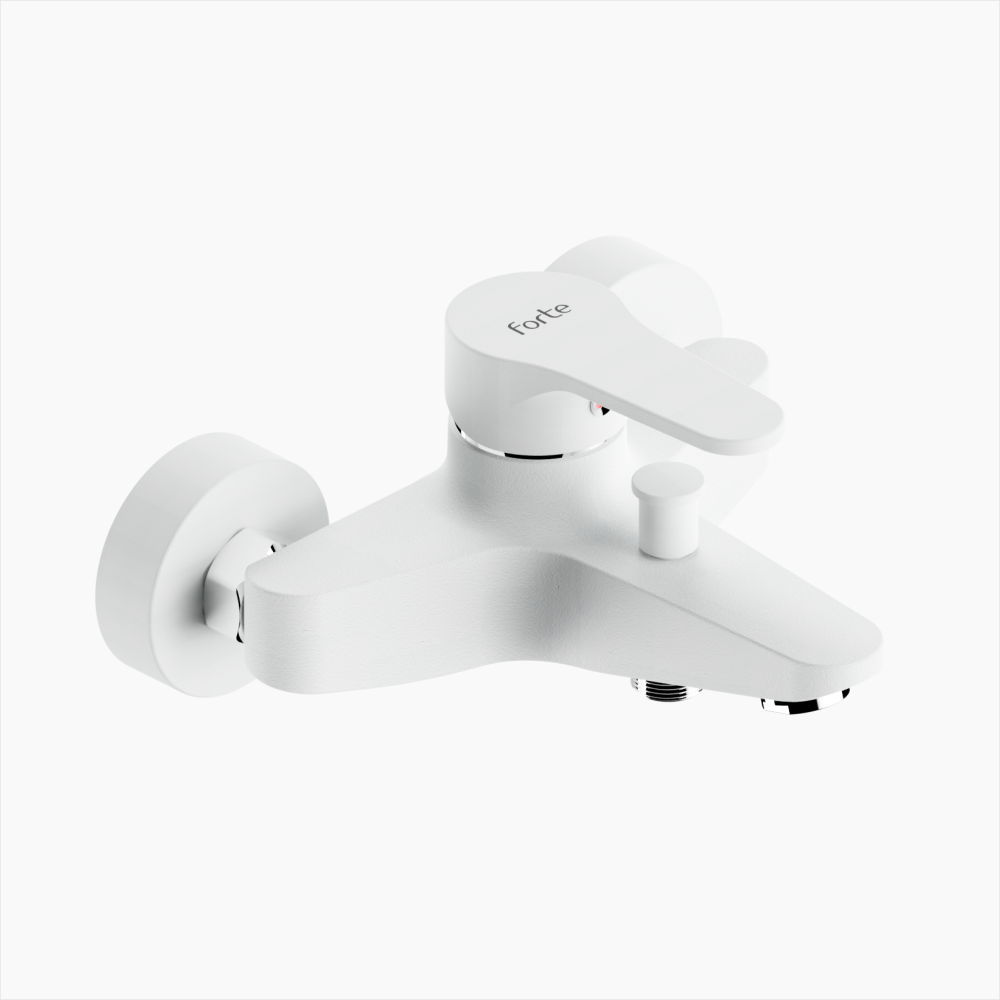 Μπαταρία Λουτρού Ορειχάλκινη Forte  M 2401-WHT Ματ Λευκό