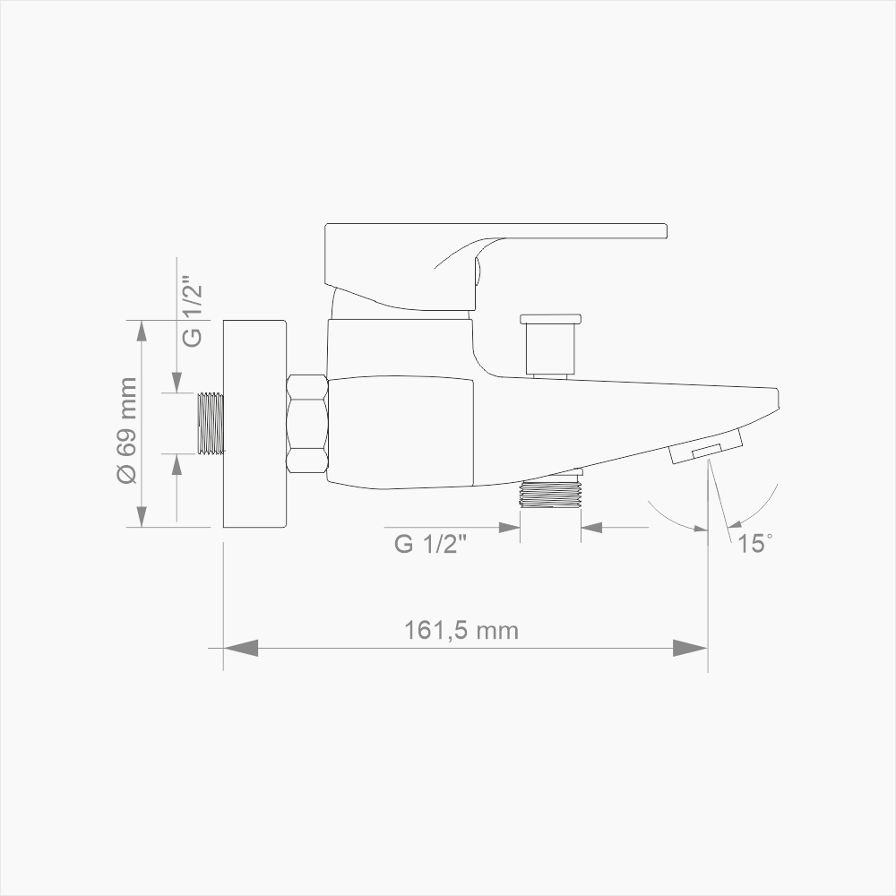 Μπαταρία Λουτρού Ορειχάλκινη Forte  M 2401-BLC Ματ Μαύρο