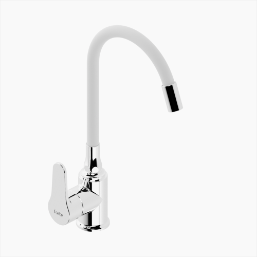 Μπαταρία Κουζίνας Ορειχάλκινη με Ελαστικό Ρουξούνι Forte M 2404-CHR Flex Χρώμιο