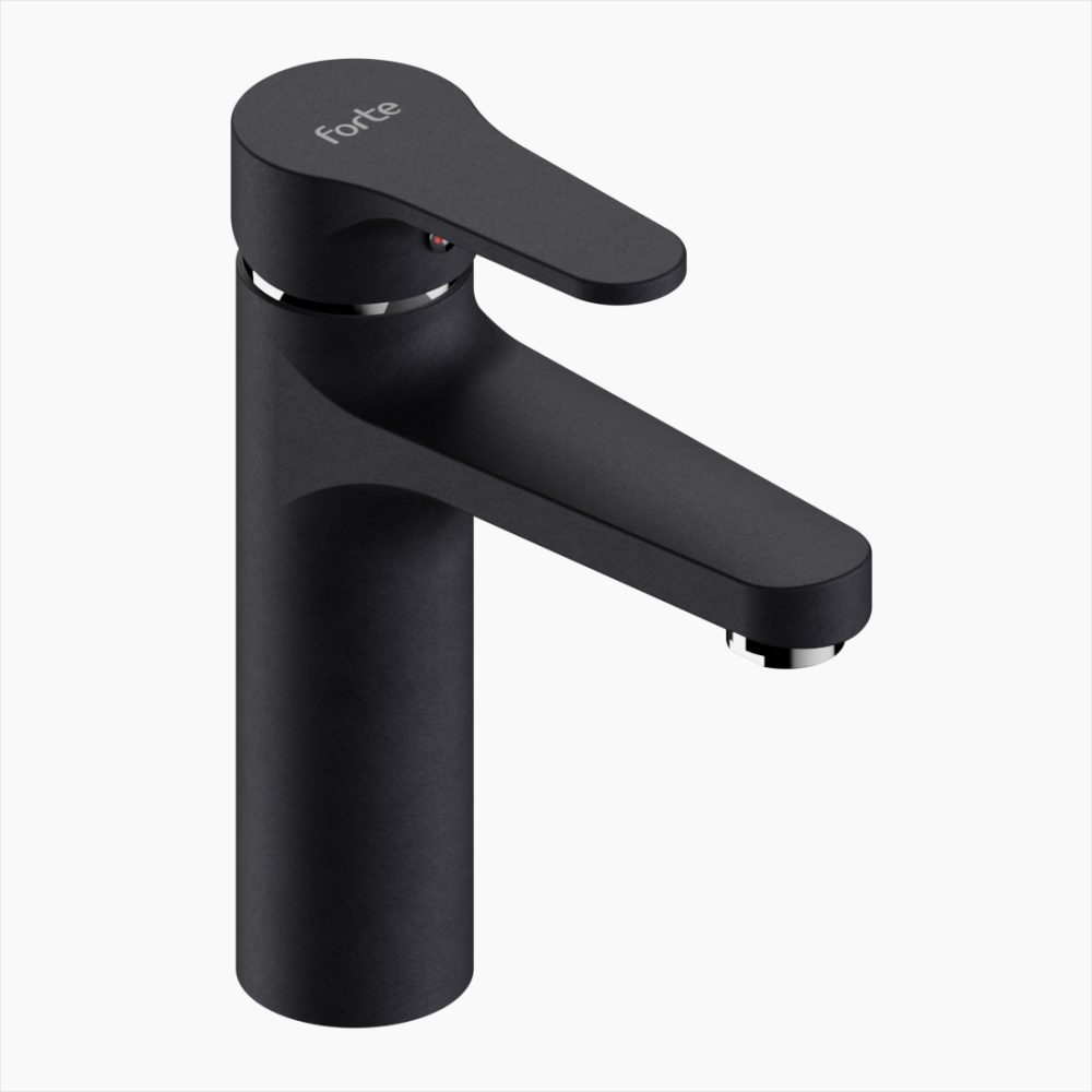 Μπαταρία Νιπτήρα Ορειχάλκινη Forte  M 2412-BLC Ματ Μαύρο