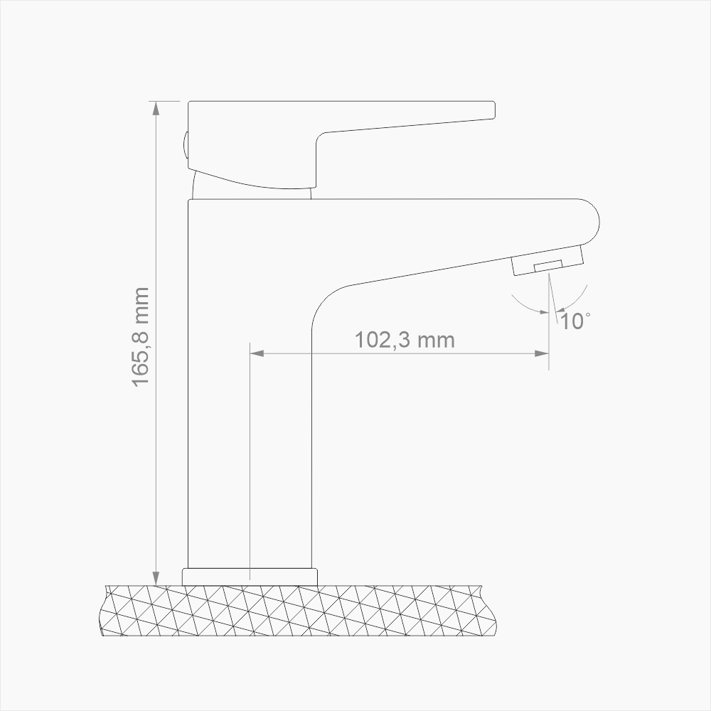 Μπαταρία Νιπτήρα Ορειχάλκινη Forte  M 2502-CHR Χρώμιο