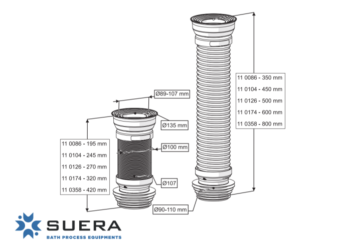 Σπιράλ Σύνδεσης WC Φ100 x 350 mm 1047 Σπιράλ Σύνδεσης WC Φ100 x 350 mm 1047