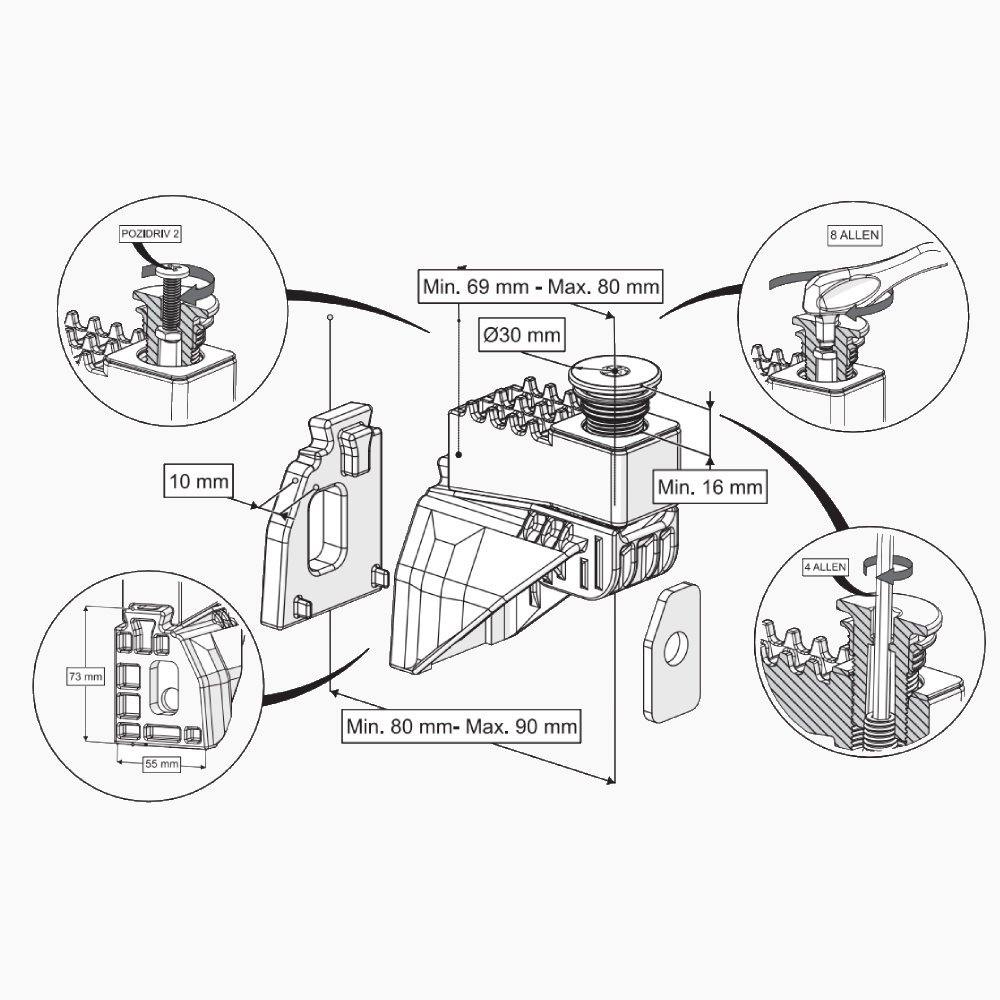 Σετ στήριξης κρεμαστής λεκάνης 