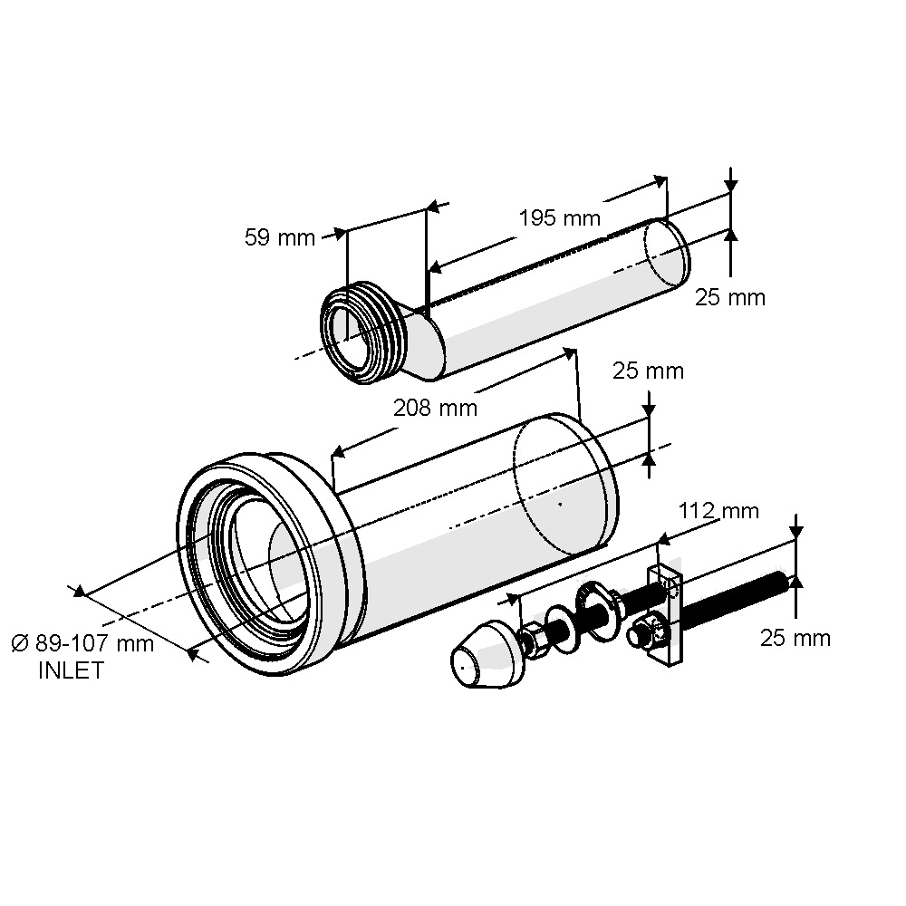 Σετ Σωλήνες Σύνδεσης WC ‘’ Έκκεντρο ‘’  1196
