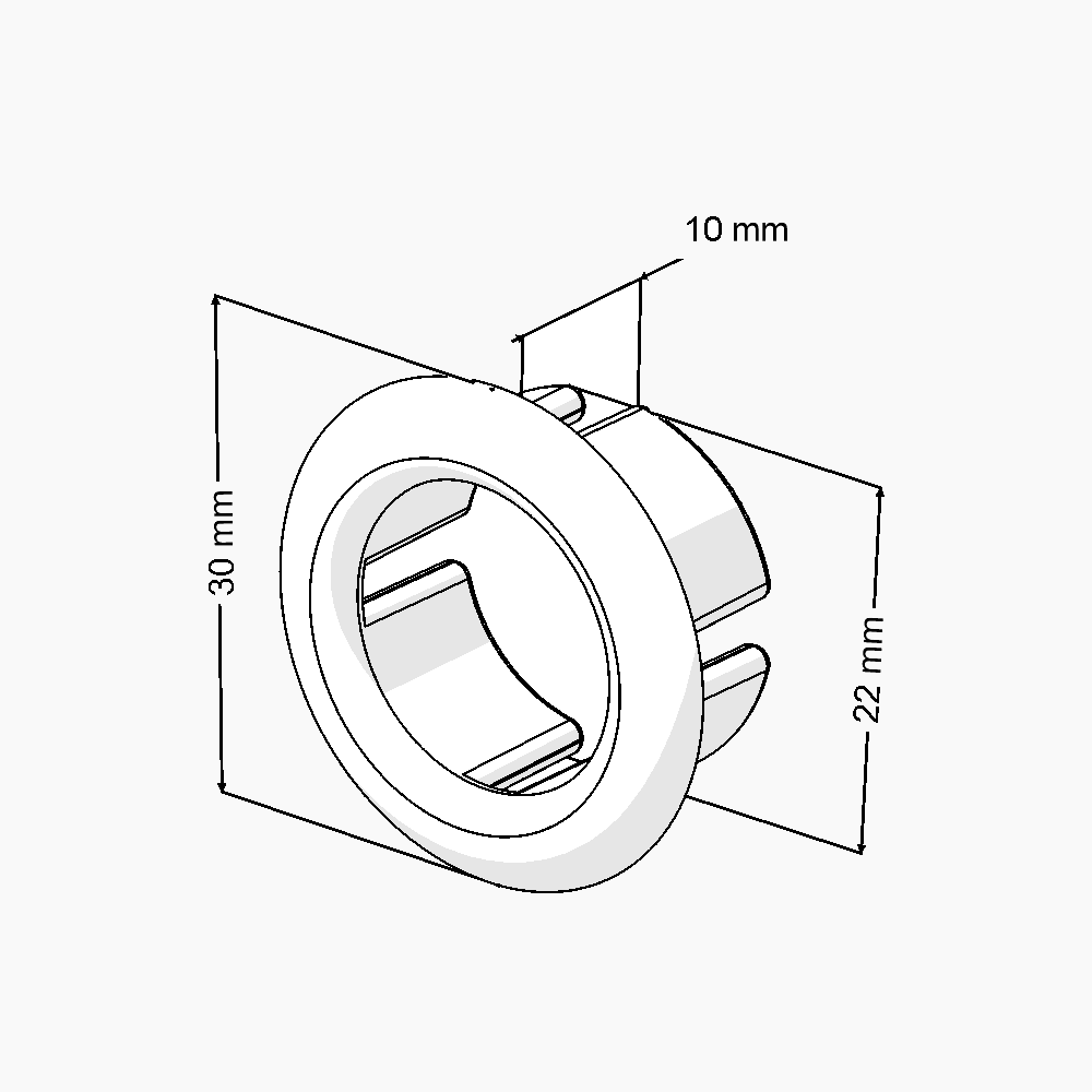 Ροζέτα Υπερχείλισης Νιπτήρα Τύπου ''A'' Μαύρο 1222