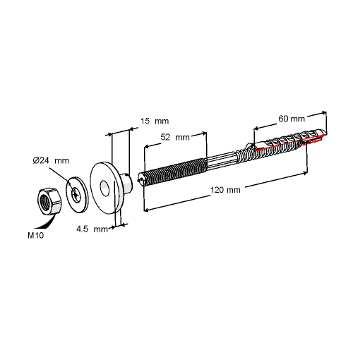 Σετ Στήριξης Νιπτήρας 120 mm  1322