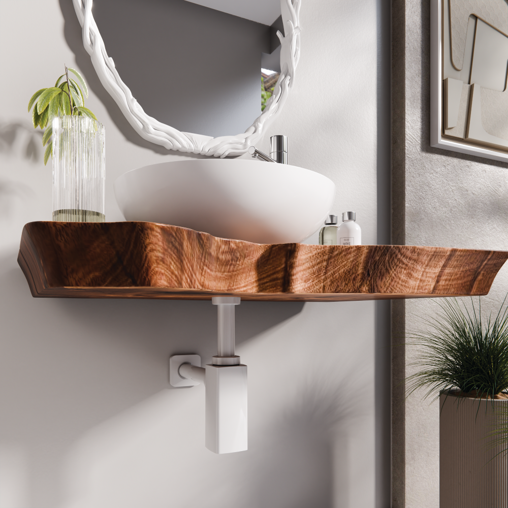 Σιφώνι Νιπτήρος Επεκτεινόμενο Τετράγωνο Λευκό 200-300 ABS