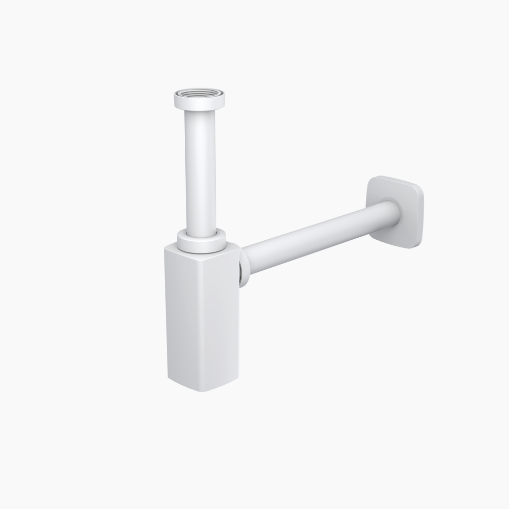 Σιφώνι Νιπτήρος Επεκτεινόμενο Τετράγωνο Λευκό 200-300 ABS